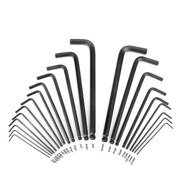 

22-Piece Long-Arm Ball End Hex Key Set