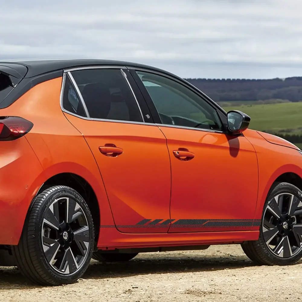 2 Buah Stiker Rok Samping Pintu Mobil Stiker Vinil Mobil untuk Opel Astra H K J G Aksesori Dekorasi DIY Gaya Bodi Mobil