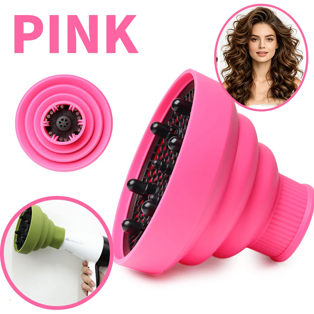 Collapsible Silicone Hair Dryer Diffuser for Curly Hair