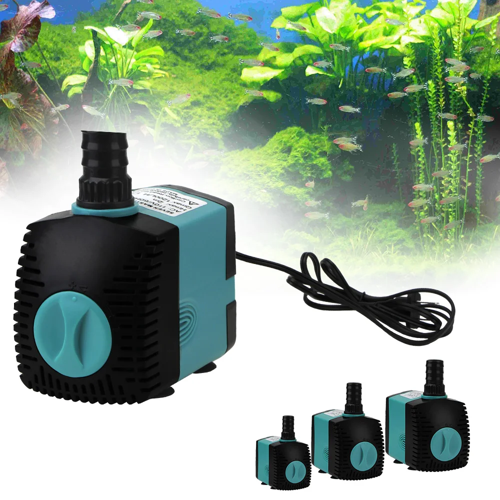 EU/US Plug Fish Tank Fountain Submersible Water Pump Ultra-Quiet Filter Fish Pond 3/10/25W Energy-saving Aquarium Pump