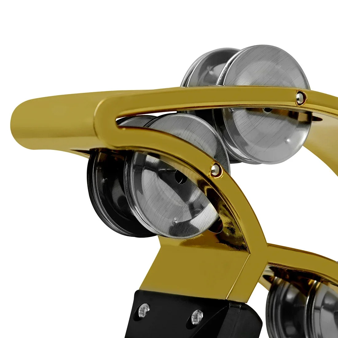 جرس يدوي مزدوج مطلي بالكهرباء KTV جرس يدوي شبه دائري ذهبي وفضي اللون أورف قرع للأطفال لم شمل الأسرة الموسيقية