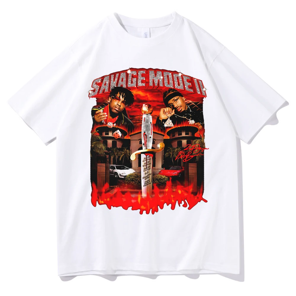 21 Savage Story American Dream Album T Shirt Men Fashion Music Album Hip Hop T-Shirts Streetwear Harajuku