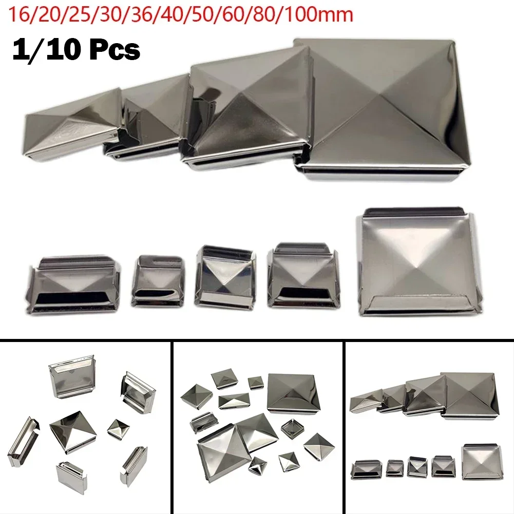 Practical Square Post Cap  Stainless Steel Material  Enhances the Appearance and Protection of Your Posts  Easy Installation 4