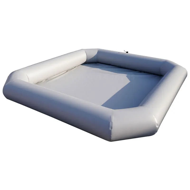 Inflatable Childrens Pool, 4x6x0.6m Mesh PVC, Rectangular Kids Pool, Portable Newborn Water Pool, Outdoor Paddling Pool