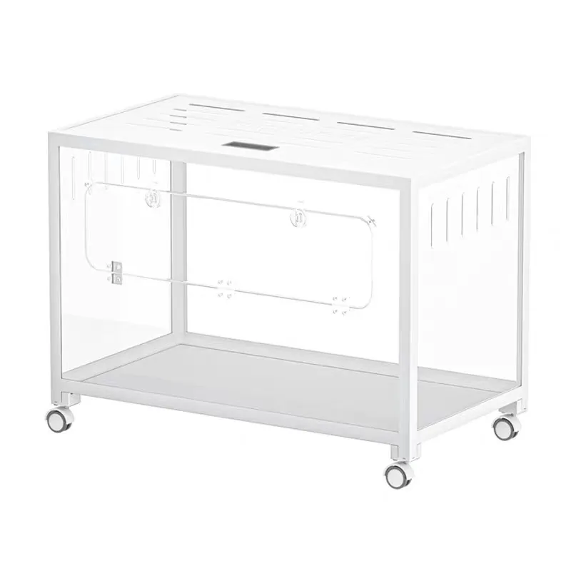 80cm 100cm  Metal Transparent Hamster Cage Large Luxury Villa Chew Proof Transparent with Casters
