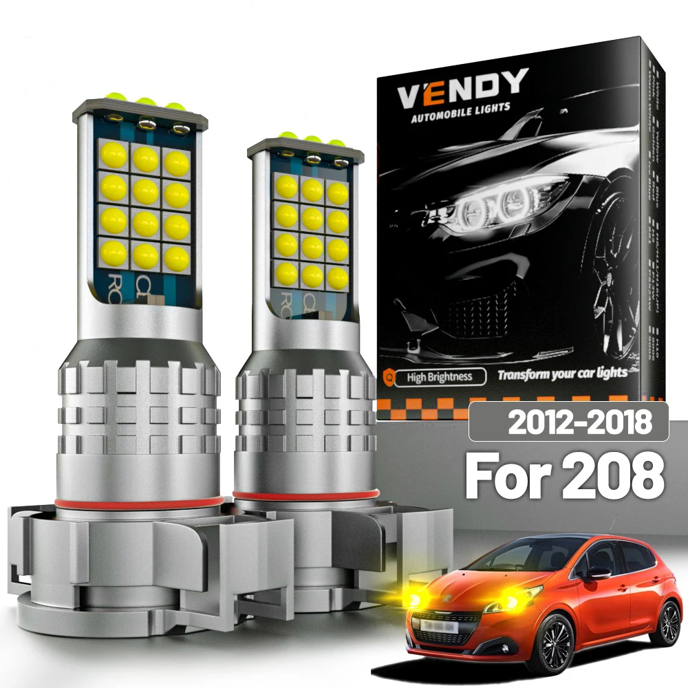 2 Stück LED-Nebelscheinwerfer für Peugeot 208 2012–2018 2013 2014 2015 2016 2017 Canbus-Zubehör