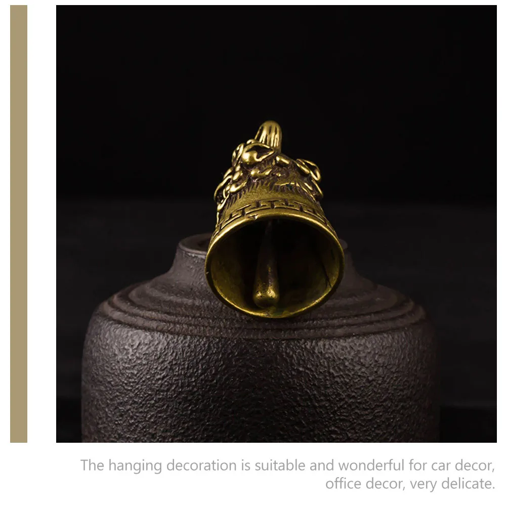 

2pcs Brass Monster Bell Pendant Christmas Tibetan Small Metal Hand Ornament Modeling Decorative Retro Charm