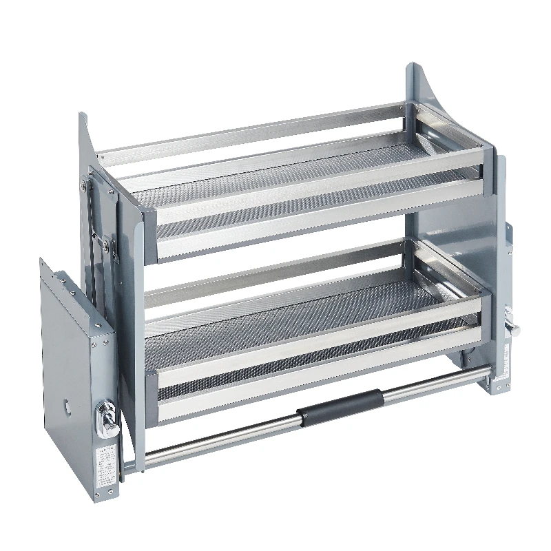 2024 stainless steel kitchen pull-out basket kitchen cabinet elevator drawer basket kitchen hardware accessories