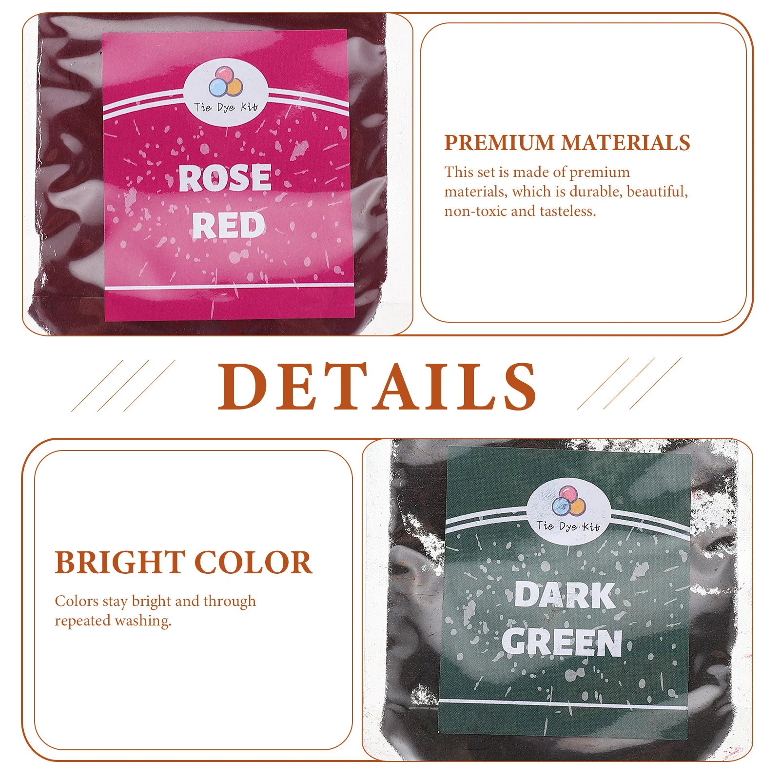 

24 Bags Tie Dye Powder Creative Pigments DIY Tie-Dye Kit for Fabric Clothes Multicolor Textile Dyeing Supplies