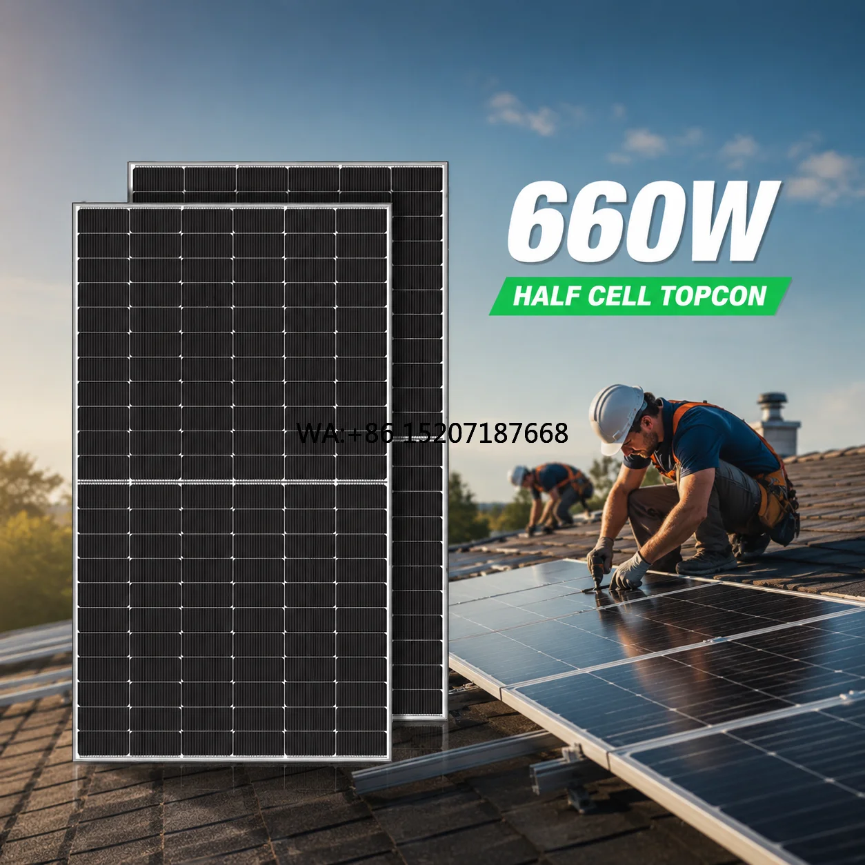 Solar Panel Module Flexible Paneles Solares 630 640 650 660W for Home Use Bluesun Weather Resistant Top-notch Quality 24.43%