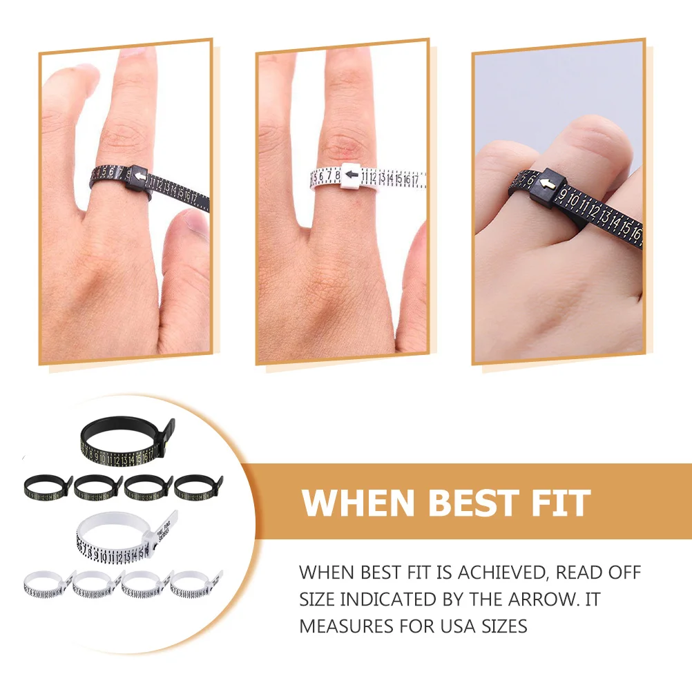 10 шт., измерительный прибор для измерения размера пальца, измерительный прибор, кольца