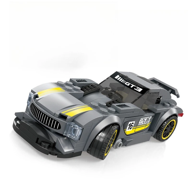 Conjunto de construção de carros esportivos, kit de modelo de carro pequeno, conjunto de construção colecionável, presente criativo para entusiastas de carros
