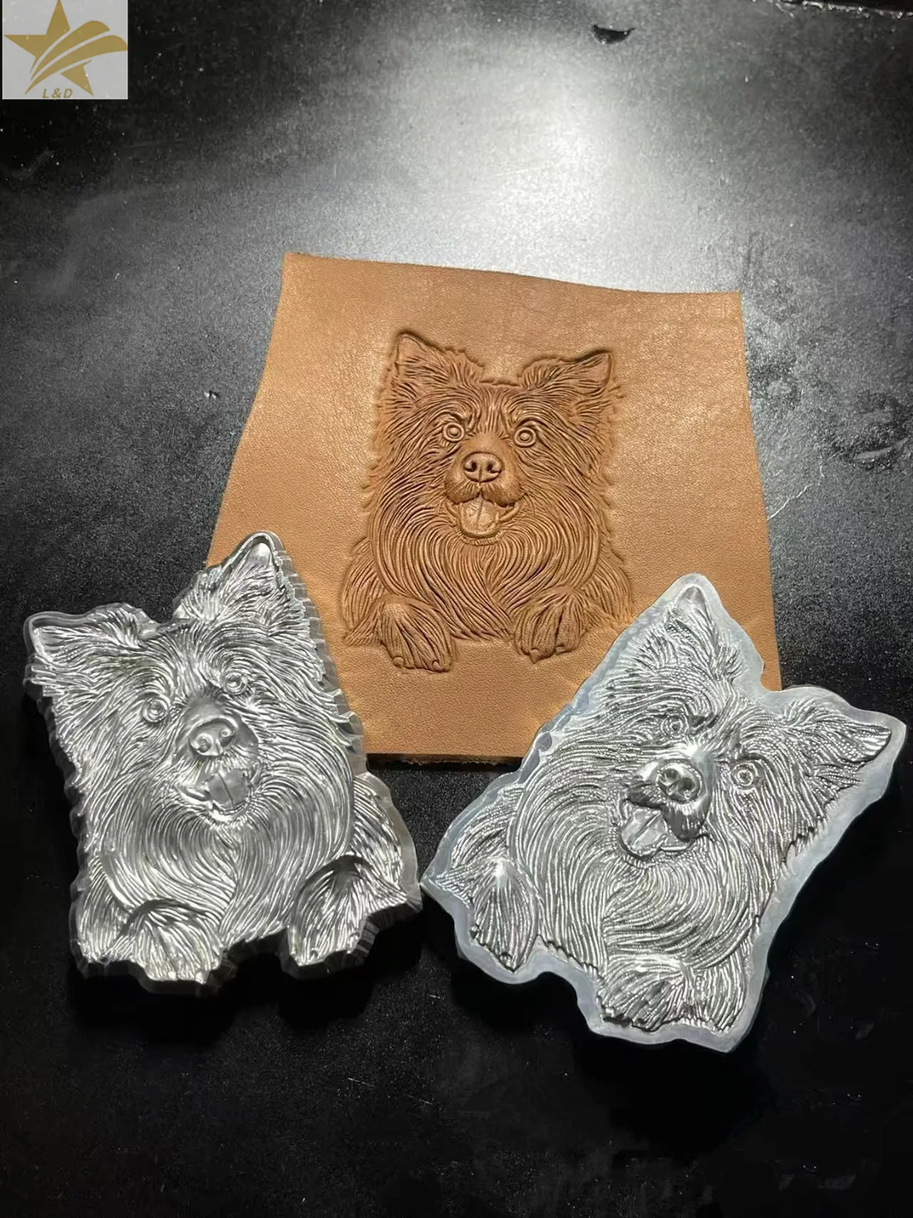 3D Alpha Wolf Head Leather Stamp Mold Leathercraft Embossing Mold ,Aluminum Alloy Mold Press DIY Leathercraft Accessories