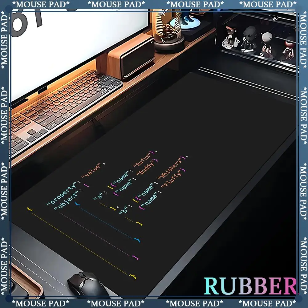 

Хакер с паролем 800x400 мм, резиновый коврик для мыши, нескользящий, толстый, большой, с кодовым замком для программирования, офисный студенческий игровой коврик, коврик для мыши