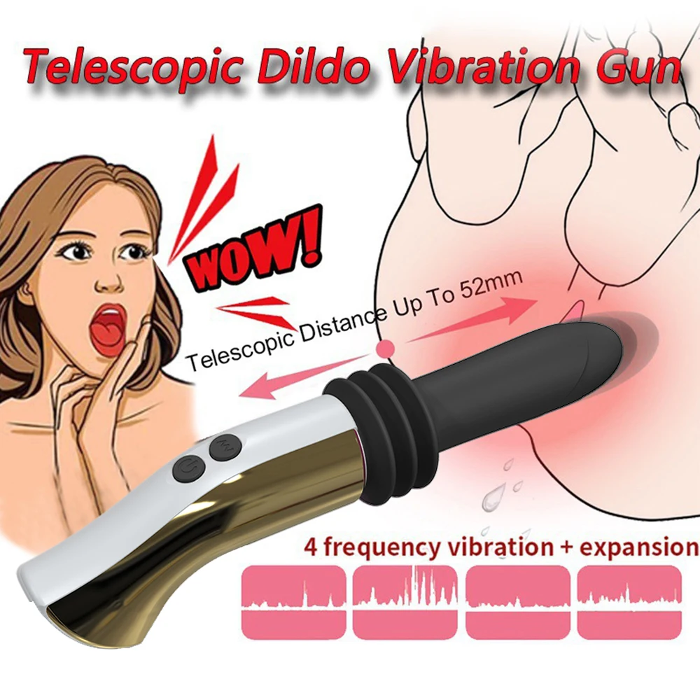 Automatic Telescopic G spot Vibrator Sex Toys G-Spot Pussy Pump Thrusting Dildo for Women Penis Pumping Gun Sex Machine