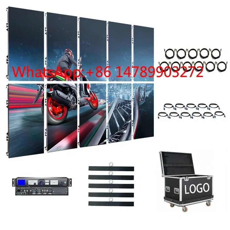 

Durable Tri-Fold LED Poster P1.86 Seamless Splicing Indoor Commercial Exhibition Video Wall