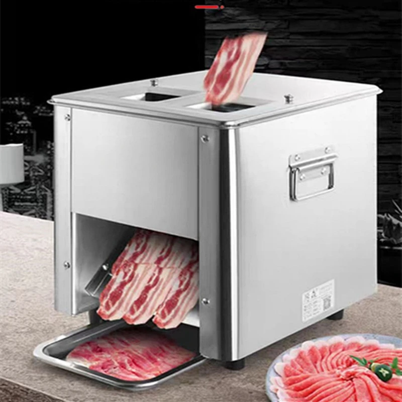 Fresh Meat Slicer 14in Dual-port Electric Small Household Meet Cutter Machine Meat Slicer