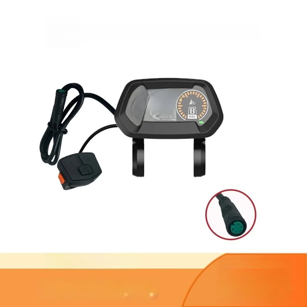 For Real-time Monitoring E-bike UART Display Electric Bike Monitor Bicycle Computer Black IPX5 Waterproof Rating