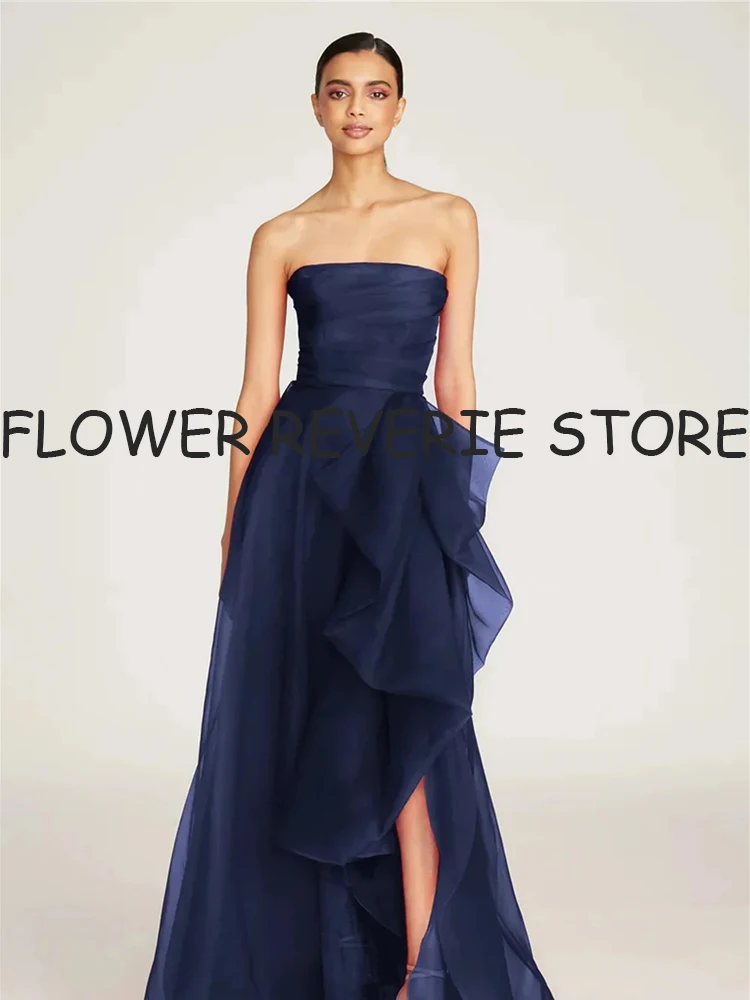 تخصيص الرجعية بسيطة كلاسيكية الشيفون الطية ألف خط فساتين طويلة حمالة فساتين كوكتيل جودة عالية مطابقة الرسمية