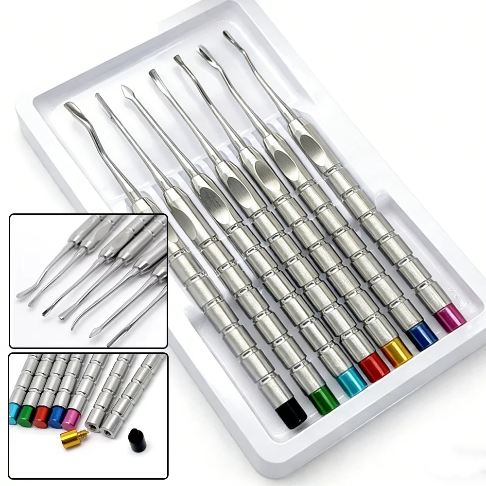 

Набор из 7 титановых дентальных луксаторов для корневых каналов – малоинвазивный инструмент для удаления зубов для стоматологов