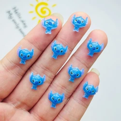 60 Pcs New Cute Mini Resin Cartoon blue big eared monster Flatback Ornament Jewelry Making Manicure Hairwear Accessories A46