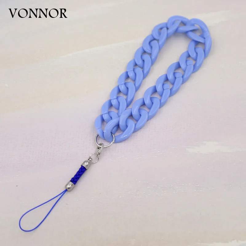 Fashion Mobile Phone Chain Multicolor Acrylic Chain Women Anti-loss Phone Rope Lanyard 2024 Trendy Jewelry Wholesale