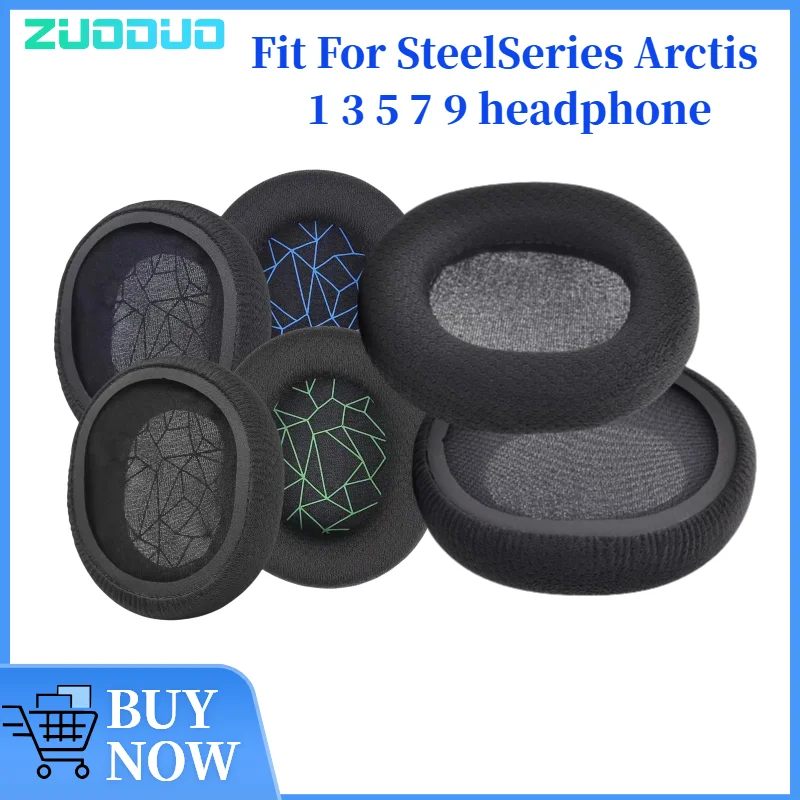 

ZUODUO 1 Pair Replacement Foam Ear Pads Pillow Cushion Cover for SteelSeries Arctis 1 3 5 7 9 Headphone Headset