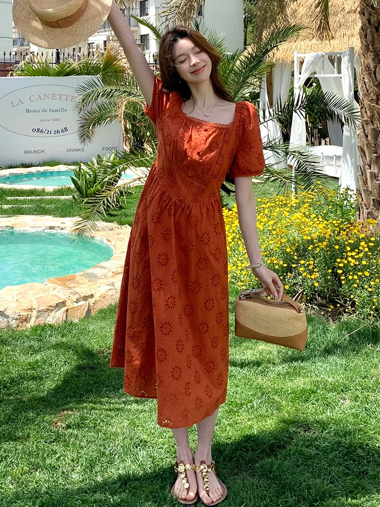 

Summer New Sle Retro Casual Country Sle A-Line Dr plus Size Women's Dr Five Seasons Home ort Sve Polyester Fiber