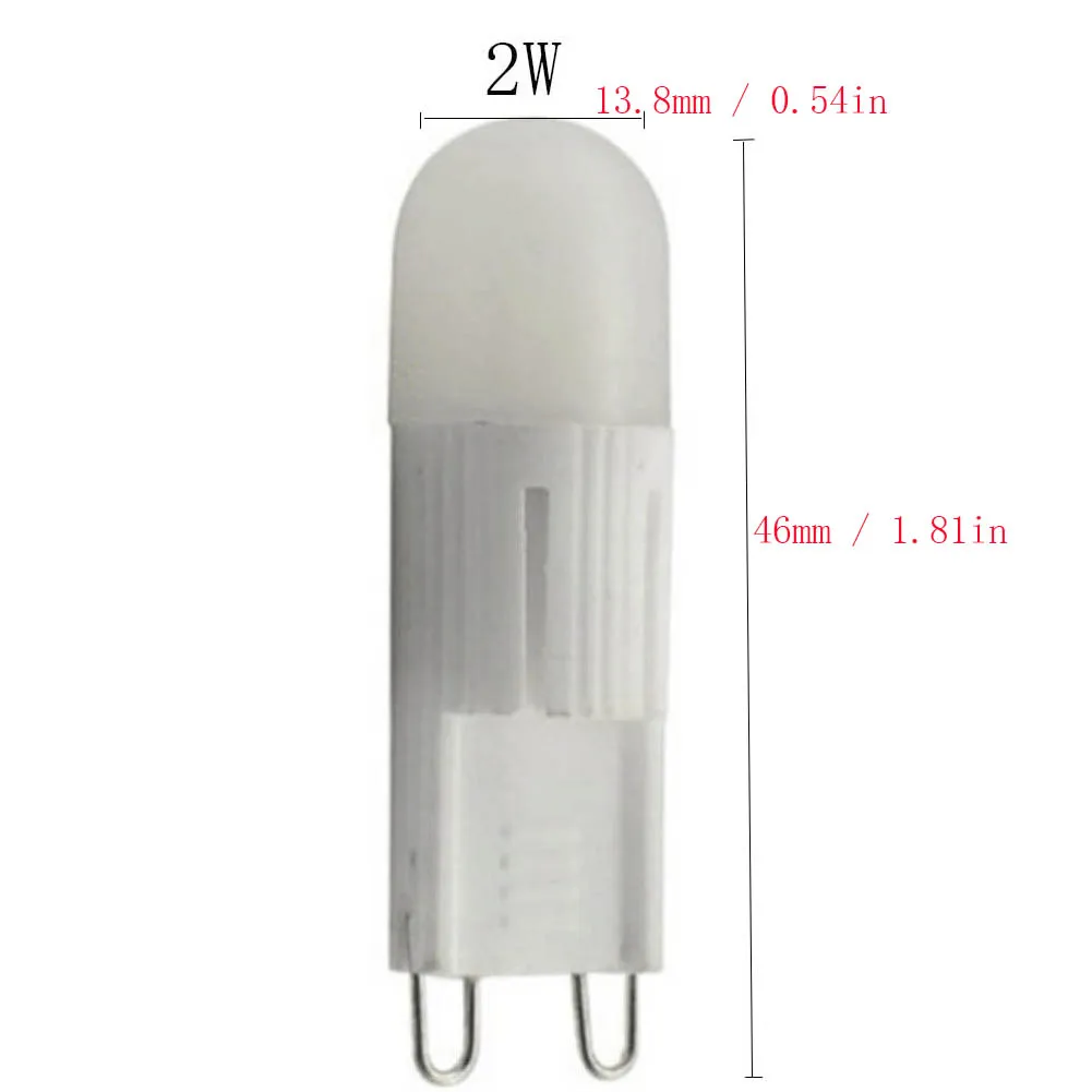 Imagem -05 - Lâmpada Led Cerâmica g9 Lâmpada Economizadora de Energia Lustre de Cristal Branco Quente Branco Frio 1w 2w 3w 220v 10 Pcs