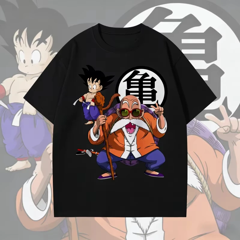 2026 New Dragon Ball 40th Anniversary Master Roshi Printed Short Sleeve T-shirt Men's and Women's T-shirt Men's Tops Sports Tee