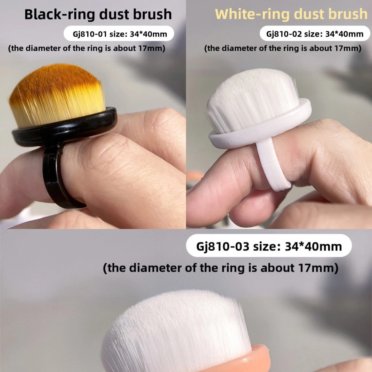 5/10/15 قطعة مسمار الفن الغبار فرشاة حلقة المهنية الألياف إزالة هلام البولندية مسحوق تنظيف أداة الجمال لفرش ماكياج