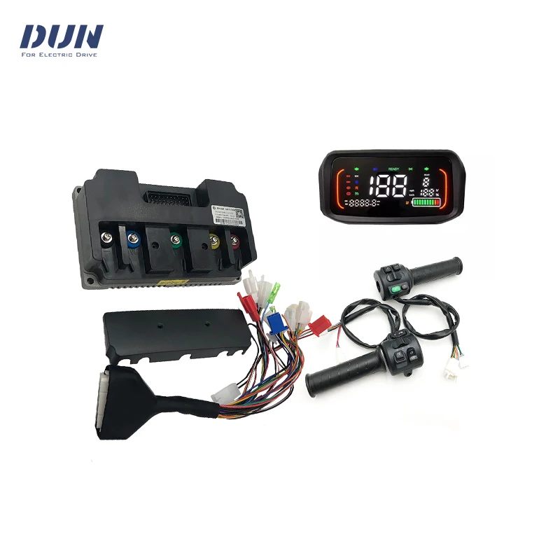 ND72200 Nanjing 48V-72V 55A Peak 200A 800W-1500W BLDC Sine Wave Fardriver Controller with N7 Display and T08 Throttle