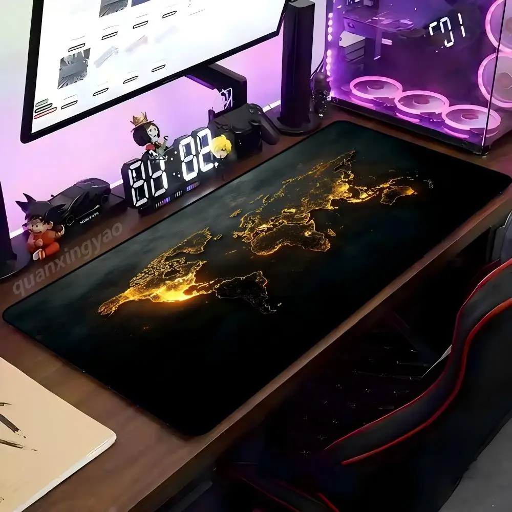 

Mairuige World map mouse pad, computer office game desk pad, rubber anti slip mouse pad, small decorative desk pad