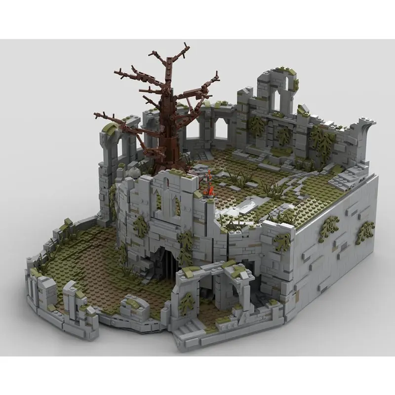 معالجة التخليص تجميع الجسيمات الصغيرة بناء لعبة المكعبات MOC-123213 7442 قطعة قلعة النار بناء نموذج الحلي