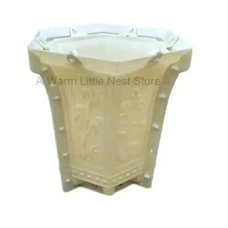 Cement European Flower Pot Mold Reusable Homemade Pot Tall Orchid Pot Concrete Cast-in-place Bonsai Plastic Construction Mold