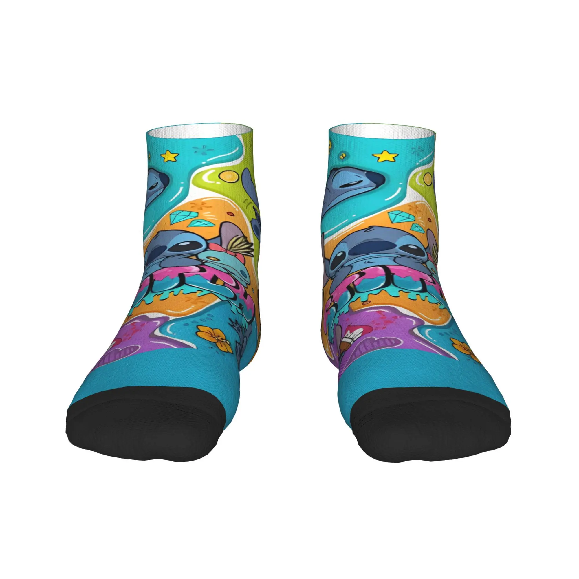 

Kawaii Cartoon Stitch Ankle Socks Men Comfort Soft Fashion Sock Spring Outdoor Sports Non Slip Custom Socks Birthday Present
