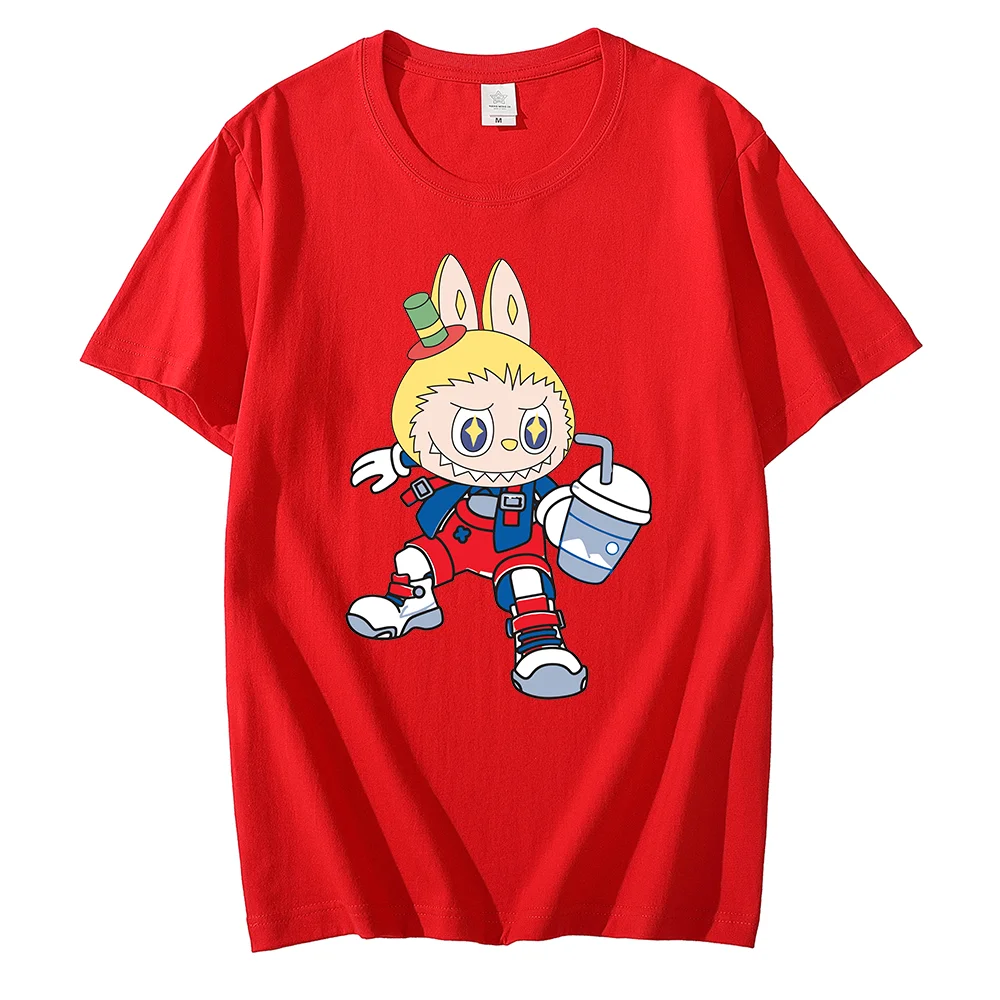 Anime LABUBU Print T Shirt MOLLY Couple student street sports casual T-shirt