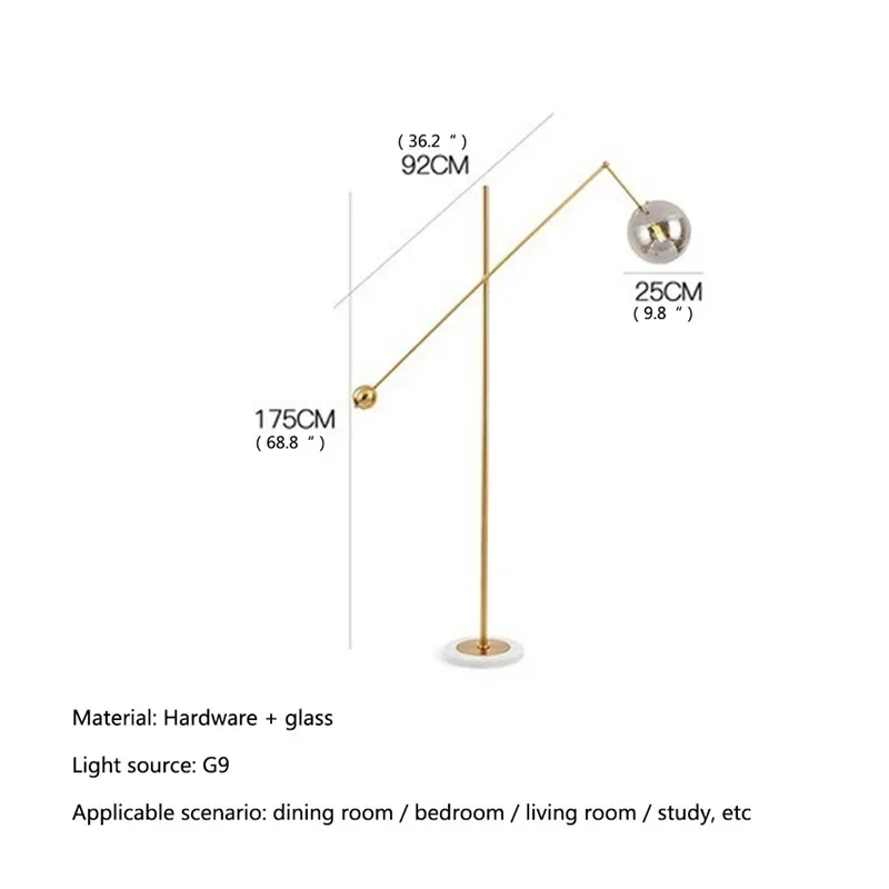 ALBERT Nordic Creative Marble Floor Lamp Lighting Modern LED Decorative for Home Living Bed Room