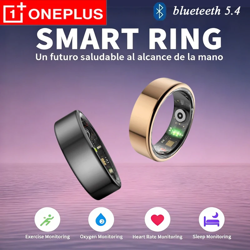 OnePlus New Smart Ring Bluetooth Connection Blood Oxygen Heart Rate Sleep Step Tracking Waterproof Charging Box Charging Stand