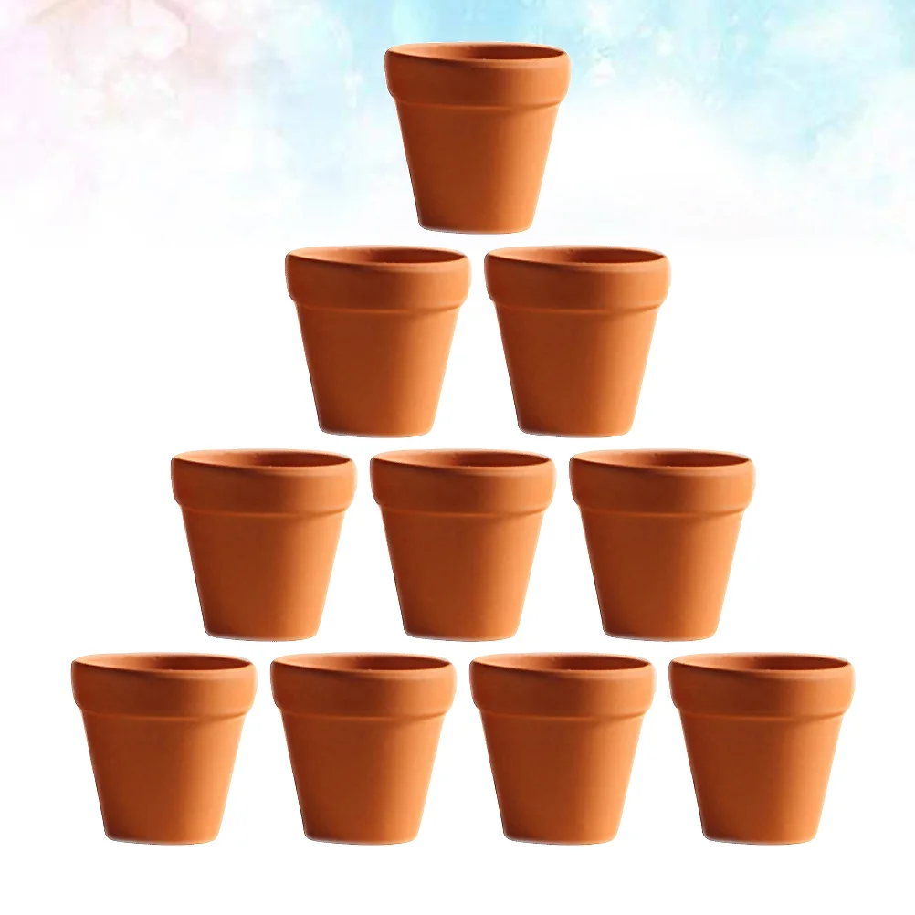 

20pcs Mini Terracotta Pot Pots Drainage Hole for Cacti Succulent Perfect for Plant Pots Home Decor Kids Projects