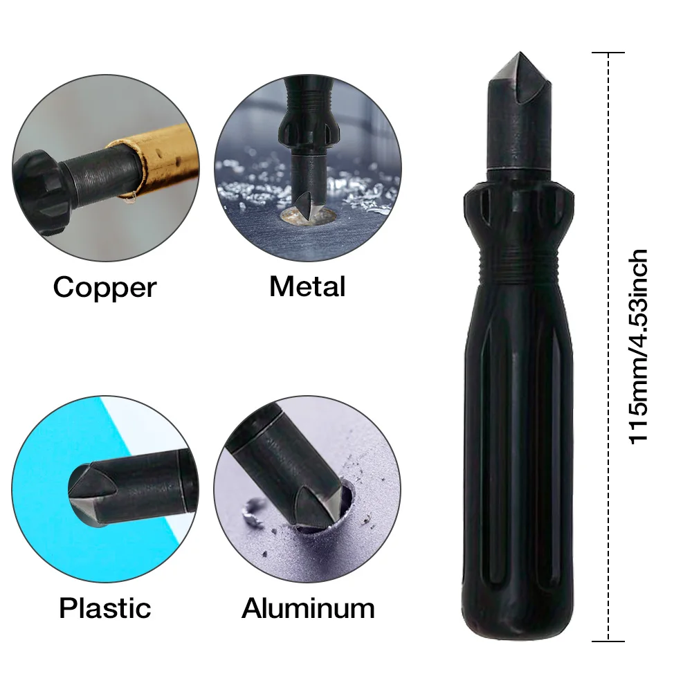 2PCS Hand Deburring Trimming Tool & Pipe Reamer Tool (0-13MM) Edge Trimmer Chamfering Scraper Professional Burr Removal Device view 2