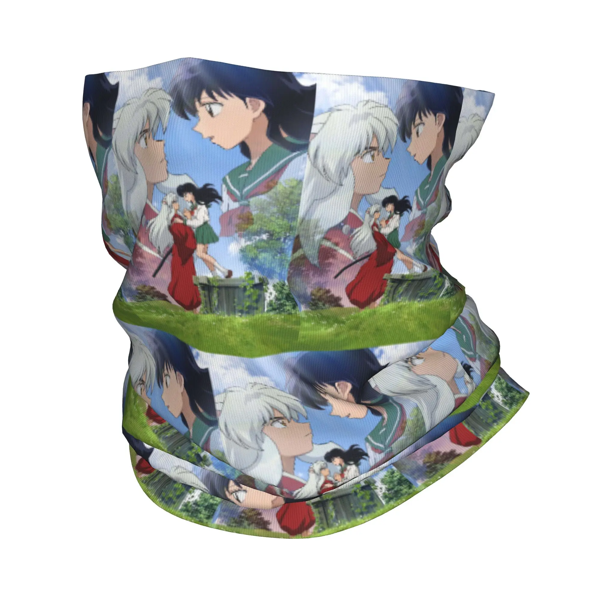 Japanese Anime Inuyasha Graphic Bandana Neck Cover Printed Wrap Scarf Multi-use Balaclava Cycling Unisex Adult Winter