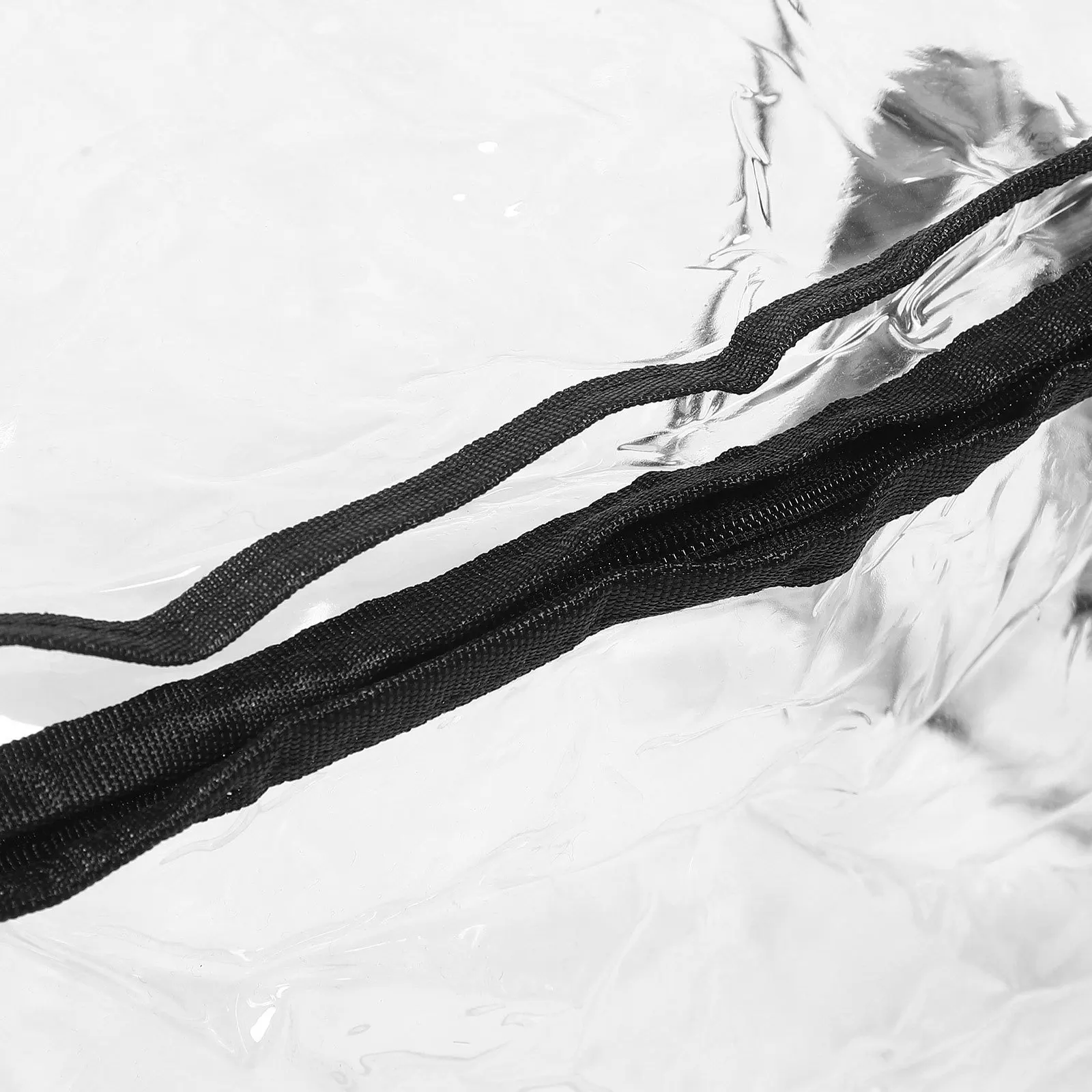 2Pcs Collapsible Book Storage Case Transparent PVC Organizer with Lifting Handle Space Saving Stackable Design for Home School