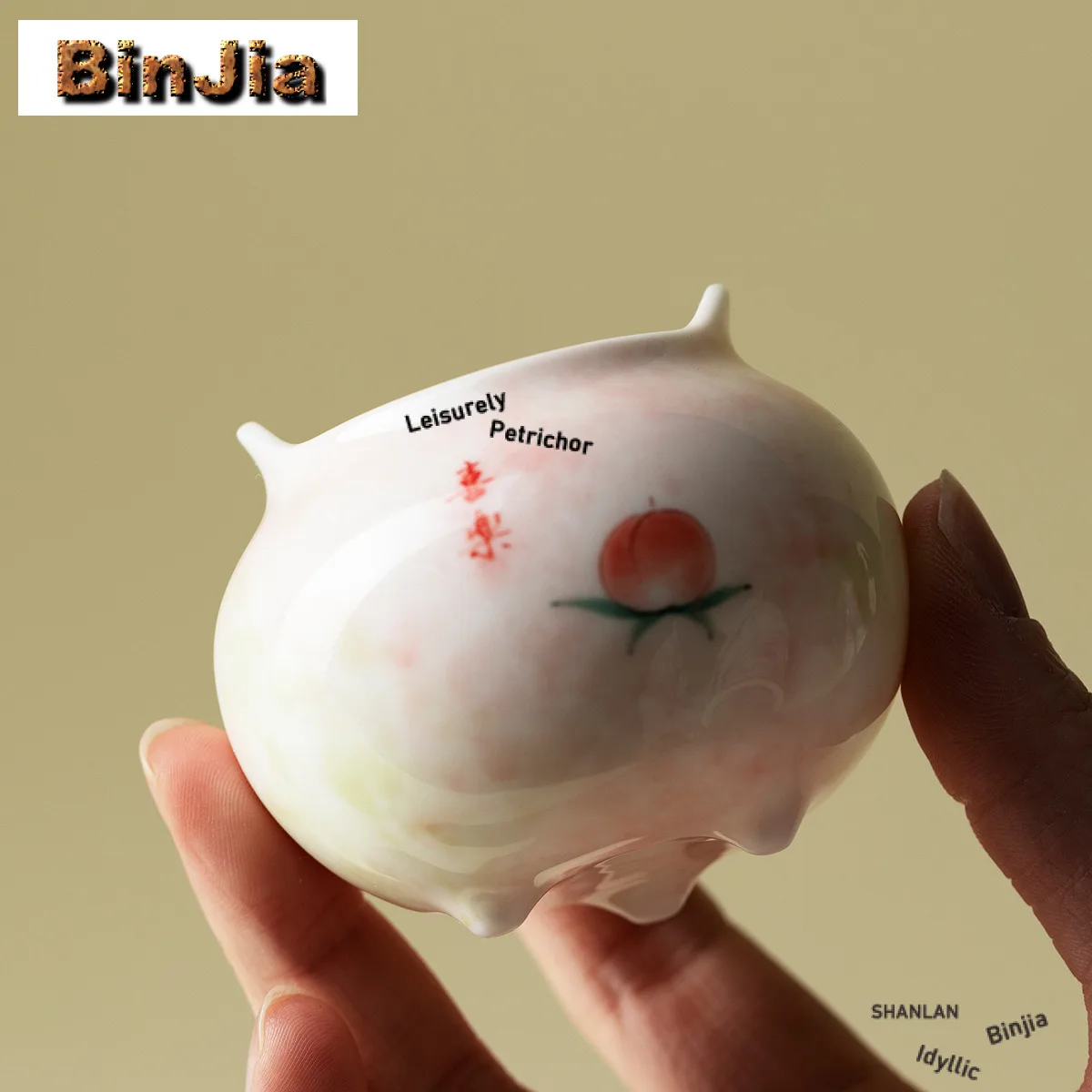 رسمت باليد الخوخ ثلاثة أرجل حامل البخور زن حديقة البخور المعلقات عززات مبخرة المقاهي اكسسوارات الحلي لوازم