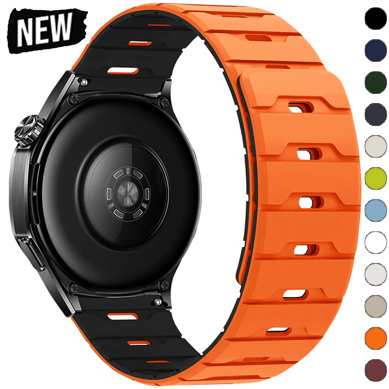 

18mm 20mm 22mm Silicone Magnetic Loop Strap For Samsung Galaxy Watch 7/6/5 Active 2 Amazfit Bracelet HUAWEI Watch GT 5 2e 4 Band