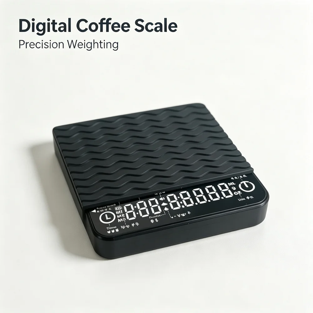 Anti Slip Waterproof Digital Coffee Scale Timer Multi Unit Electronic Scale For Barista Coffee Shop Household Coffee Weighing