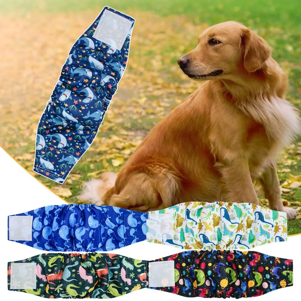 Pet Physiological Pants Dog Diapers Adjustable Leakproof Male Dog Belly Band Diapers High Absorbency Comfortable for Training