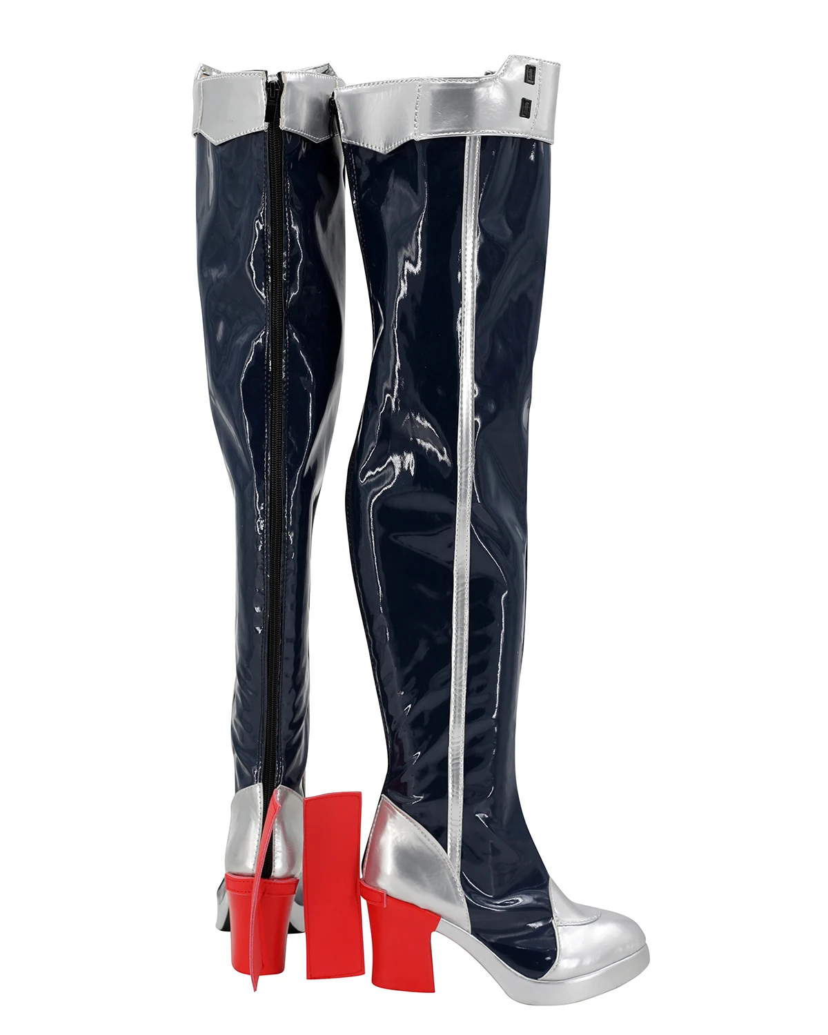 Azur Lane USS Helena Cosplay Sapatos Botas Pretas Custom Made Qualquer Tamanho