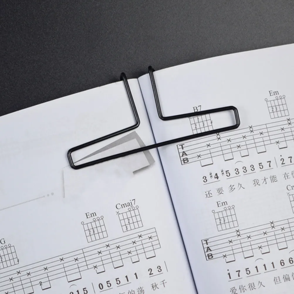 

3pcs Piano Score Fixing Clips Music Book Page Separator Steel Book Page Holder For Sheet Music Cookery Books Windy Environment