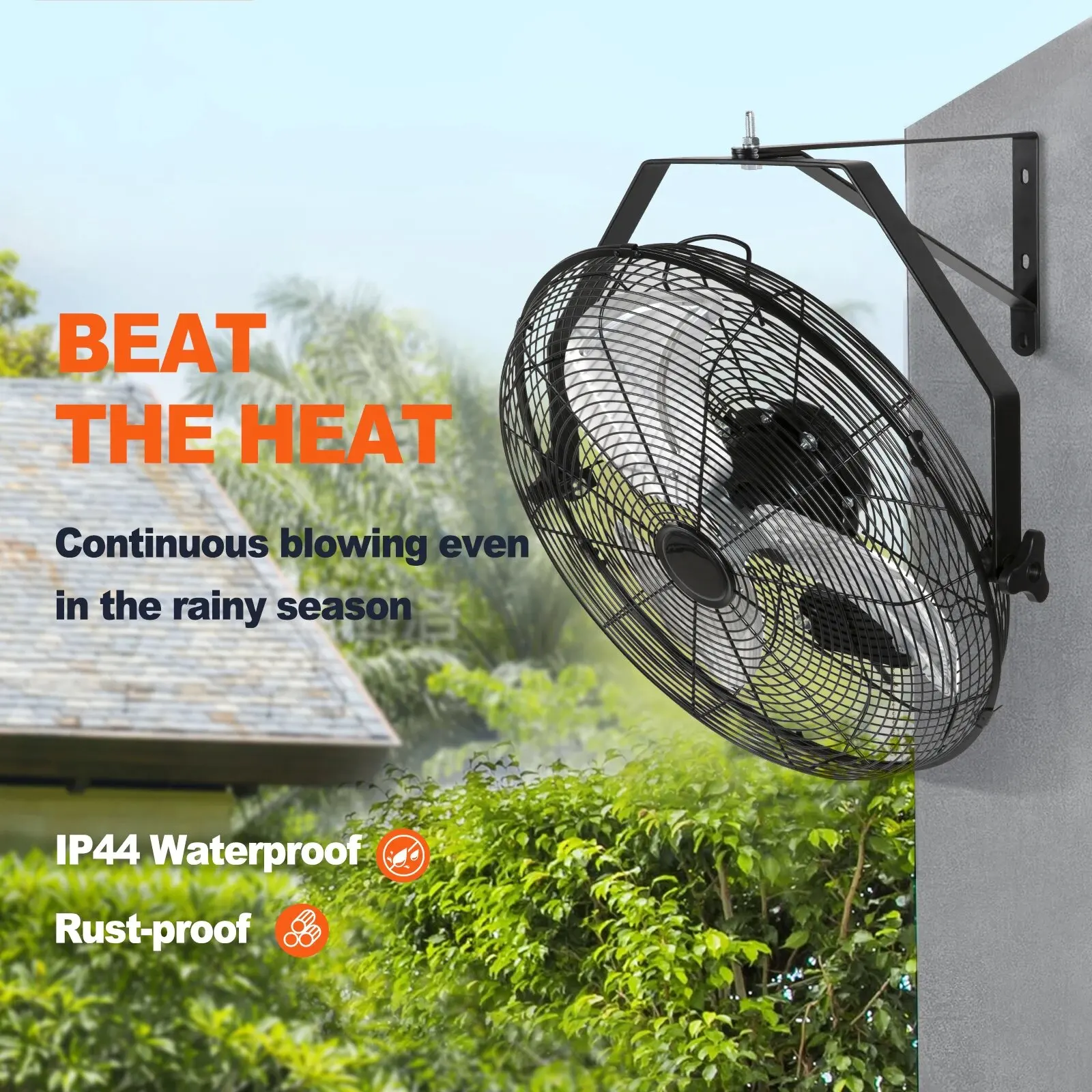 

Mounted Wall Fan 360° Adjustable Large Ceiling Lamp Fan Metal Fan Collection Industrial Commercial Use for Office Home 2IN1 Fan